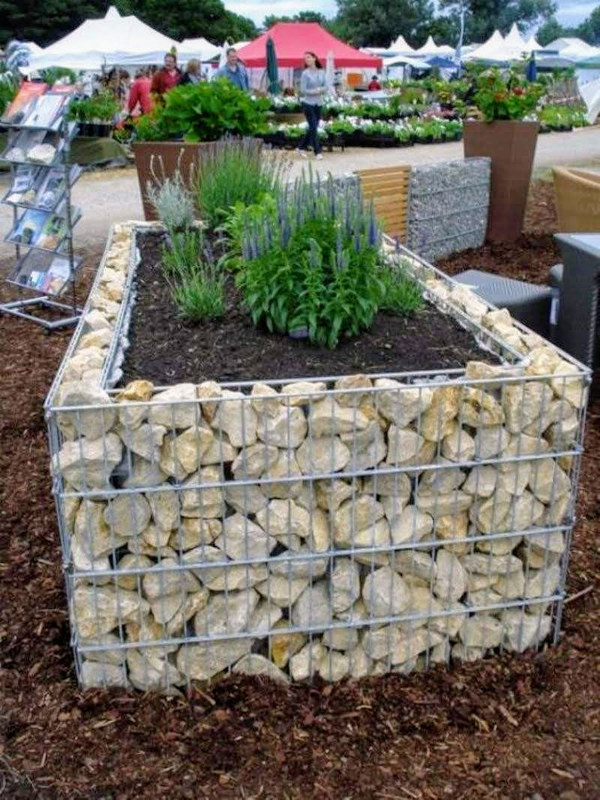 грядка из габионов