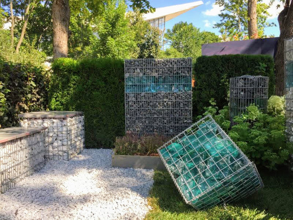 габионы в саду