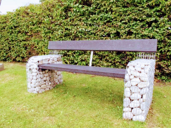 лавка из габионов