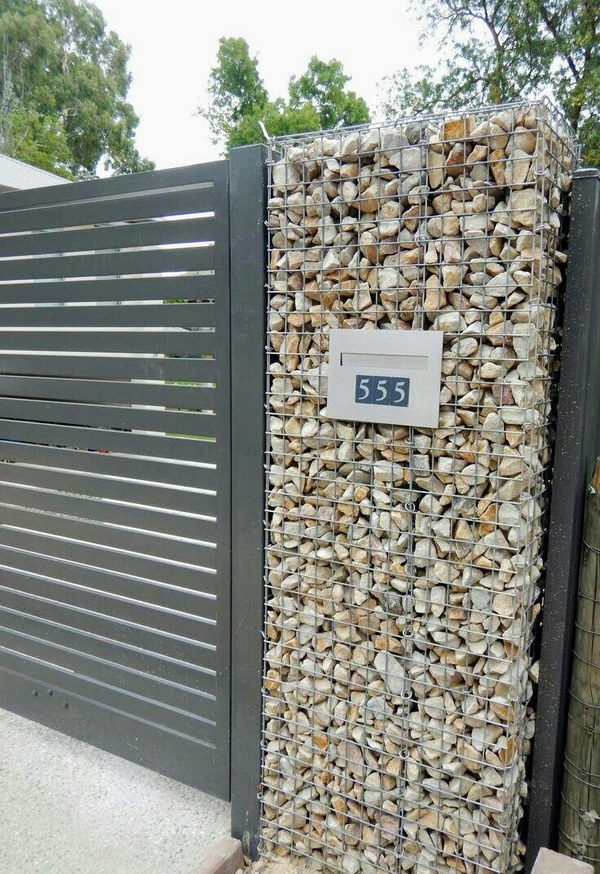 почтовый ящик с габионами