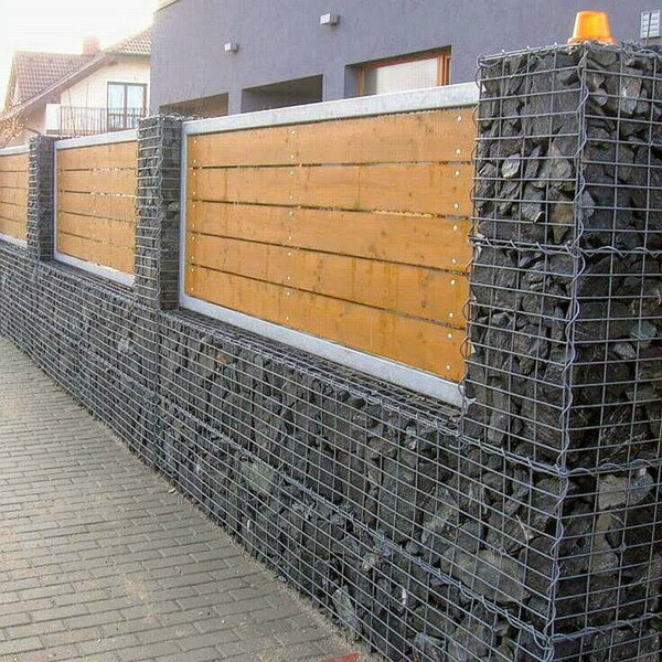 забор из габионов с термодоской