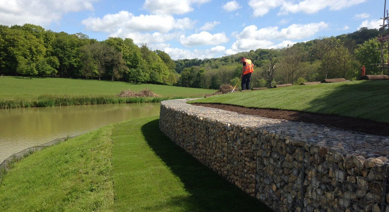подпорные стены из габионов